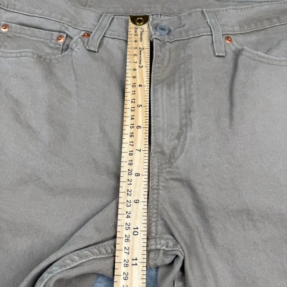 Levis 511 Slim Fit Pants Mens 33x32 Tan Khaki Stretch Cotton 04511-5878